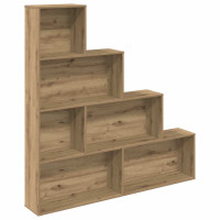 Produktbild för Bokhylla hantverksmässig ek 157x24x160 cm konstruerat trä