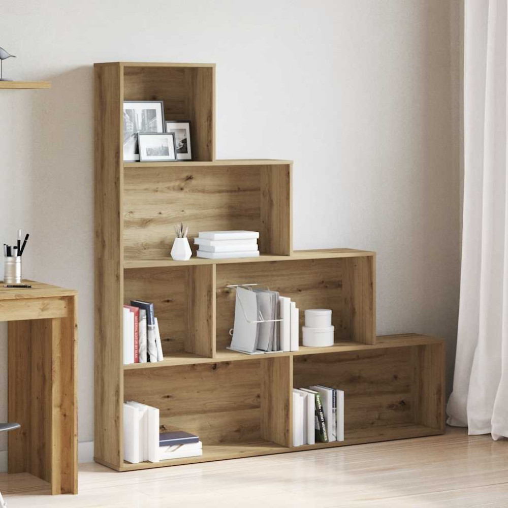 Produktbild för Bokhylla hantverksmässig ek 157x24x160 cm konstruerat trä