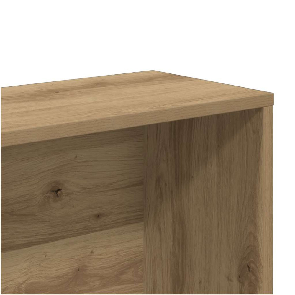 Produktbild för Bokhylla hantverksmässig ek 157x24x160 cm konstruerat trä