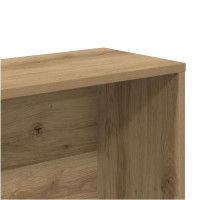 Produktbild för Bokhylla hantverksmässig ek 157x24x160 cm konstruerat trä