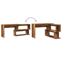 Produktbild för Hörnskrivbord gammalt trä 200,5x50x76 cm konstruerat trä