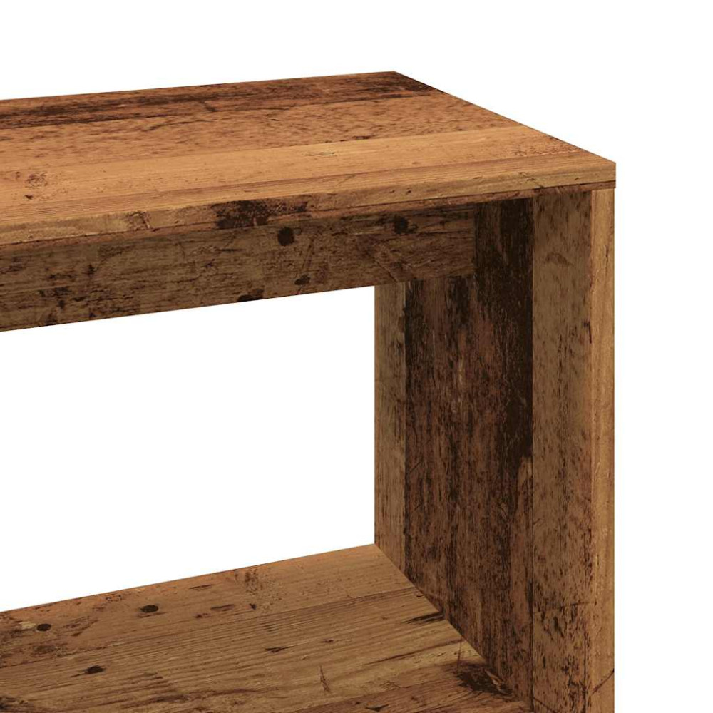 Produktbild för Hörnskrivbord gammalt trä 200,5x50x76 cm konstruerat trä