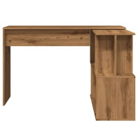 Produktbild för Hörnskrivbord hantverksmässig ek 200,5x50x76 cm konstruerat trä