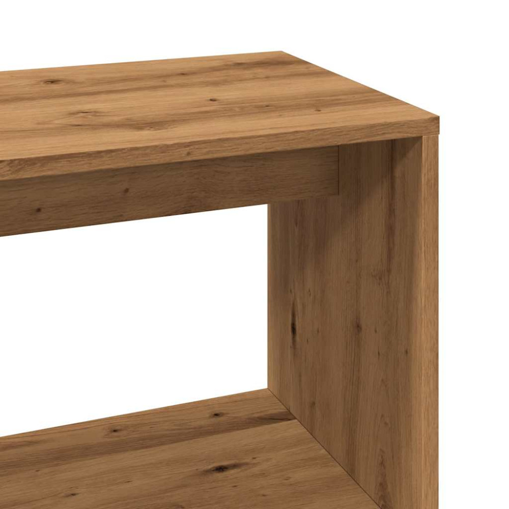 Produktbild för Hörnskrivbord hantverksmässig ek 200,5x50x76 cm konstruerat trä