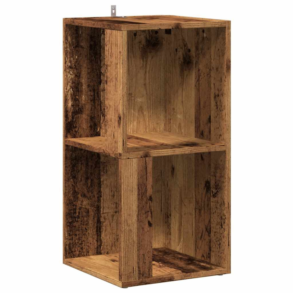 Produktbild för Hörnskåp gammalt trä 33x33x67 cm konstruerat trä