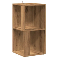 Produktbild för Hörnskåp hantverksmässig ek 33x33x67 cm konstruerat trä