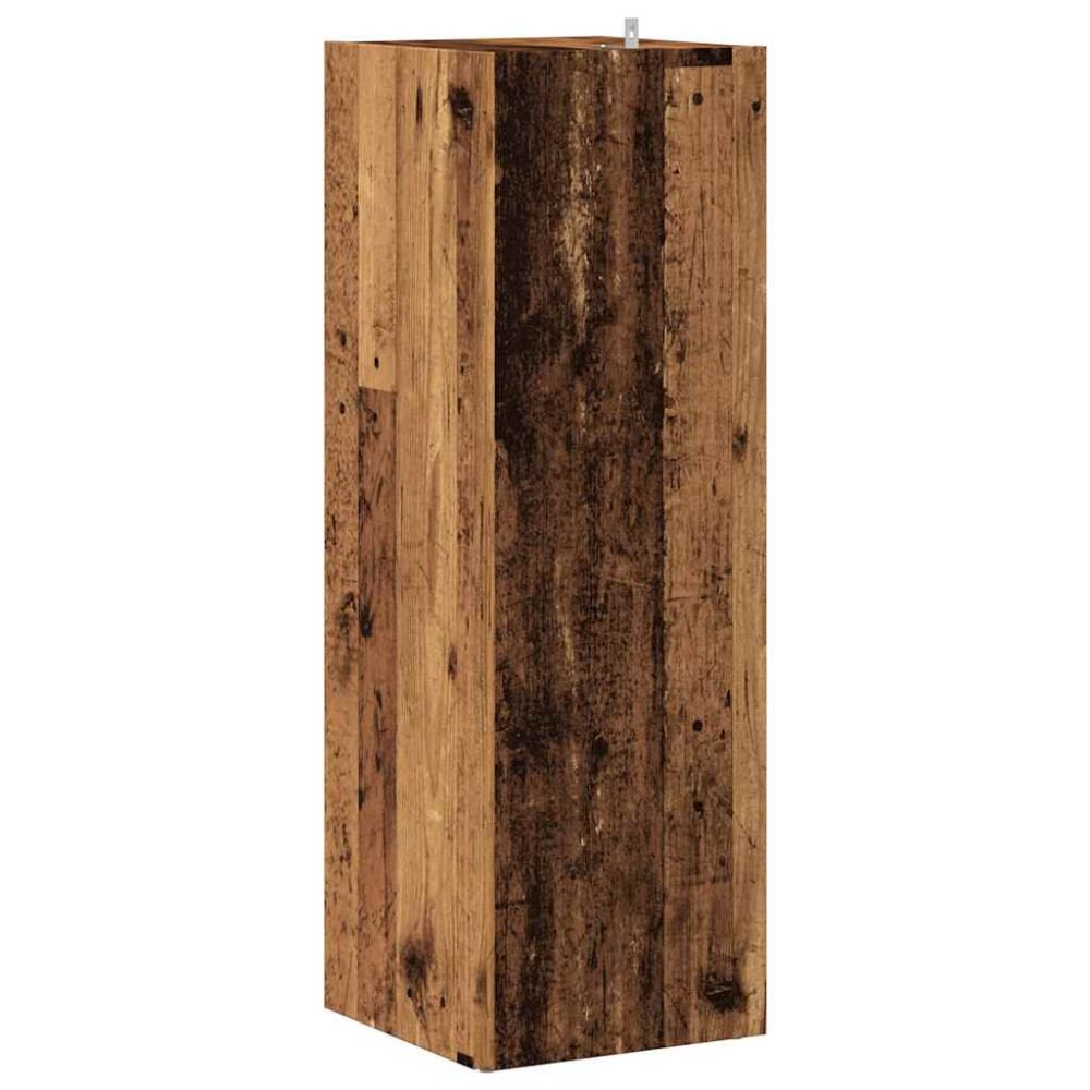 Produktbild för Hörnskåp gammalt trä 33x33x100 cm konstruerat trä