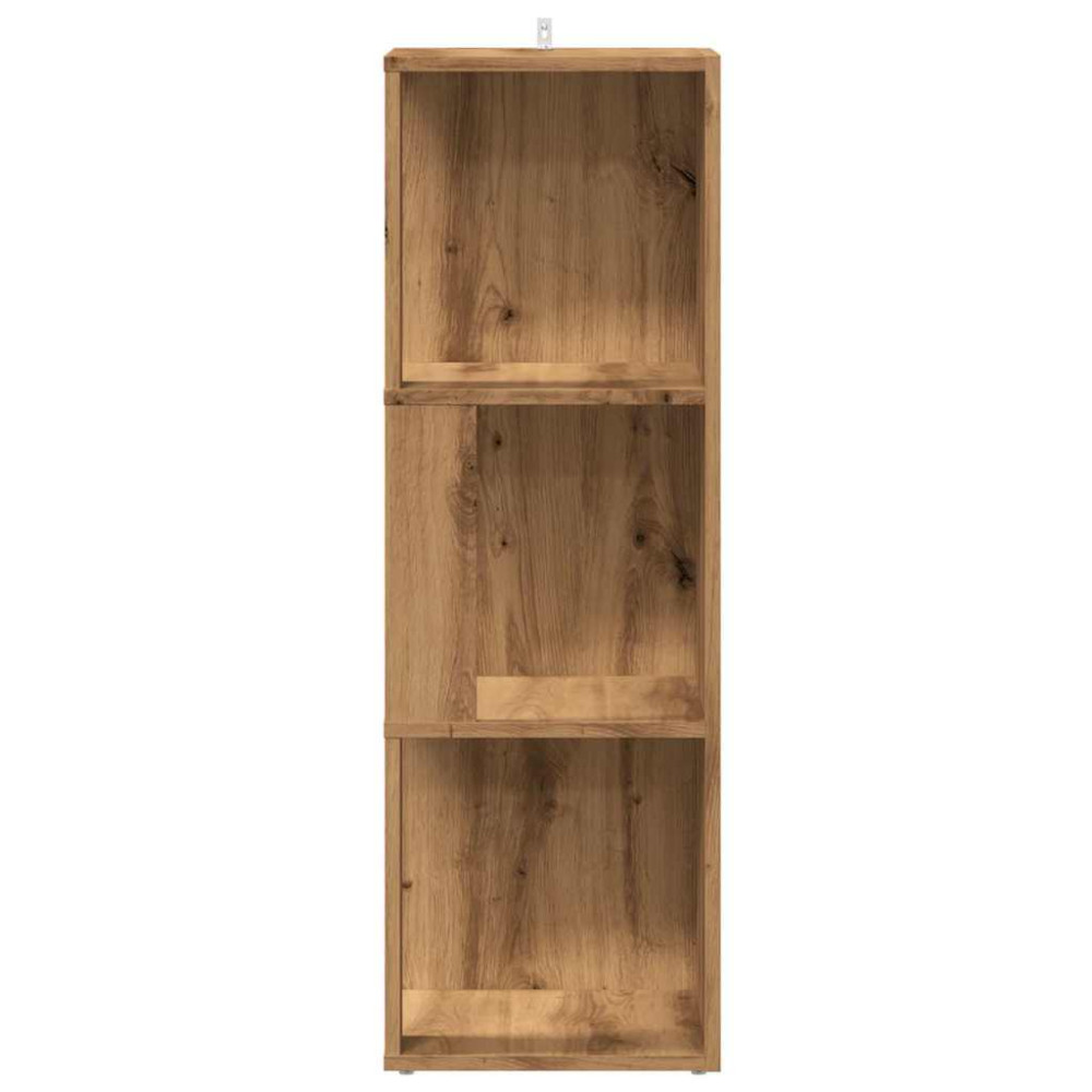 Produktbild för Hörnskåp hantverksmässig ek 33x33x100 cm konstruerat trä