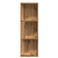 Produktbild för Hörnskåp hantverksmässig ek 33x33x100 cm konstruerat trä