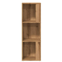 Produktbild för Hörnskåp hantverksmässig ek 33x33x100 cm konstruerat trä