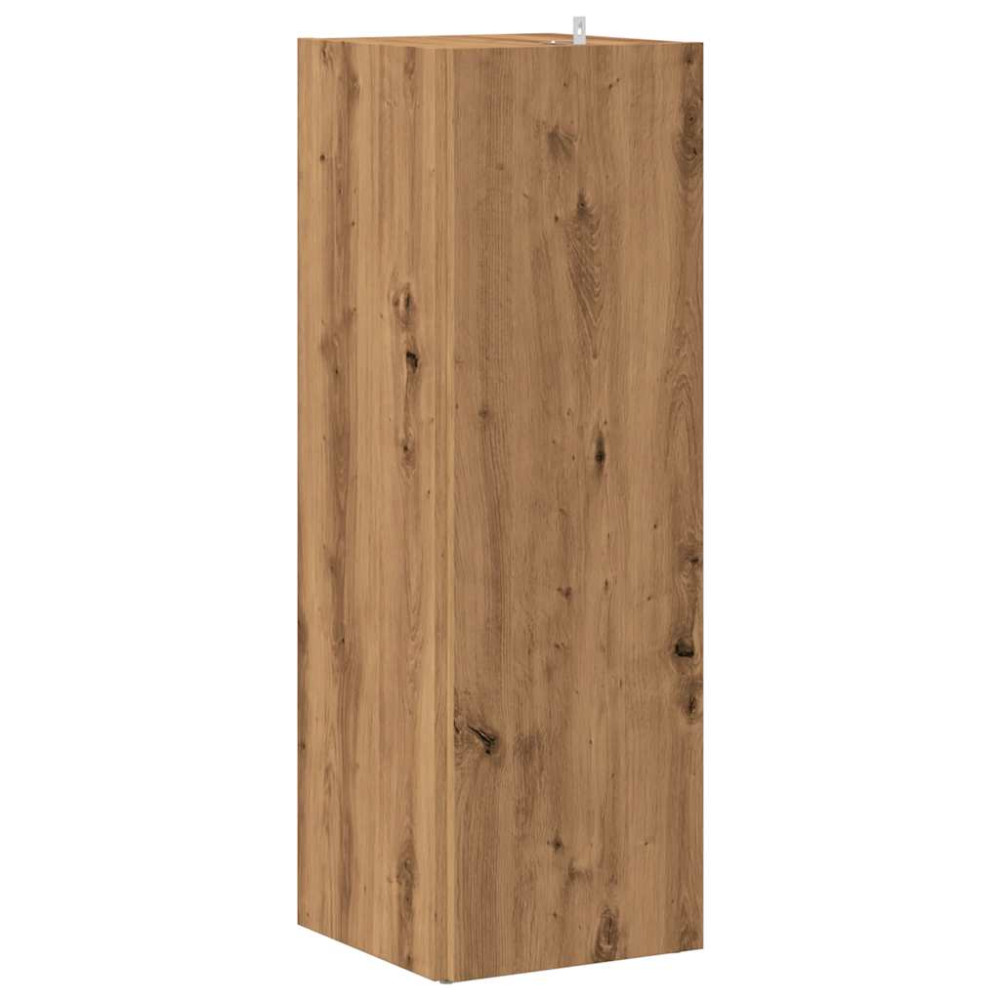 Produktbild för Hörnskåp hantverksmässig ek 33x33x100 cm konstruerat trä