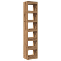 Produktbild för Bokhylla/rumsavdelare hantverksmässig ek 40x30x198 cm