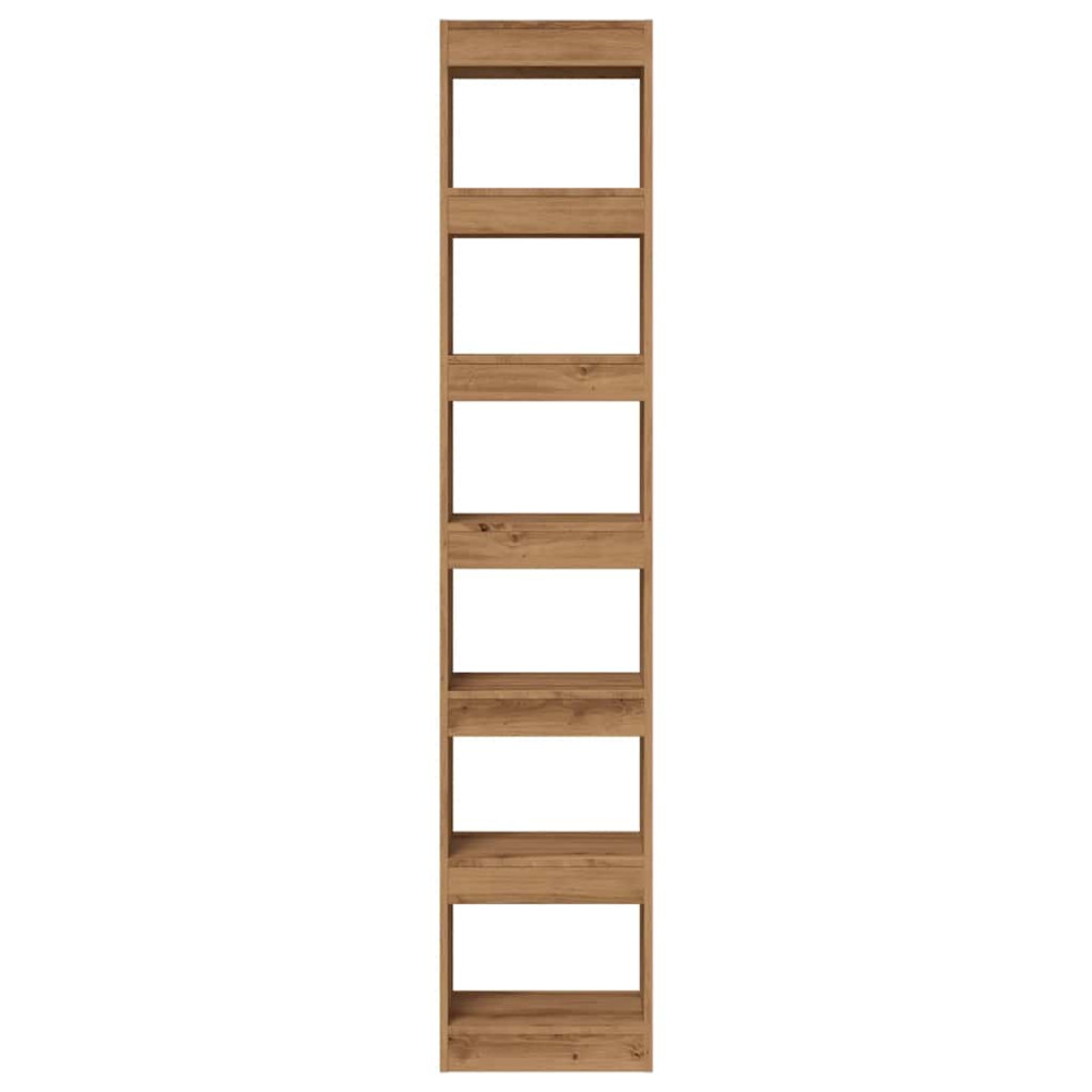 Produktbild för Bokhylla/rumsavdelare hantverksmässig ek 40x30x198 cm