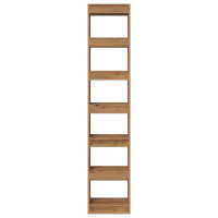 Produktbild för Bokhylla/rumsavdelare hantverksmässig ek 40x30x198 cm