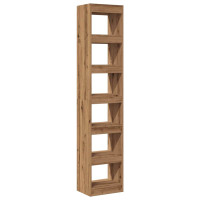 Produktbild för Bokhylla/rumsavdelare hantverksmässig ek 40x30x198 cm