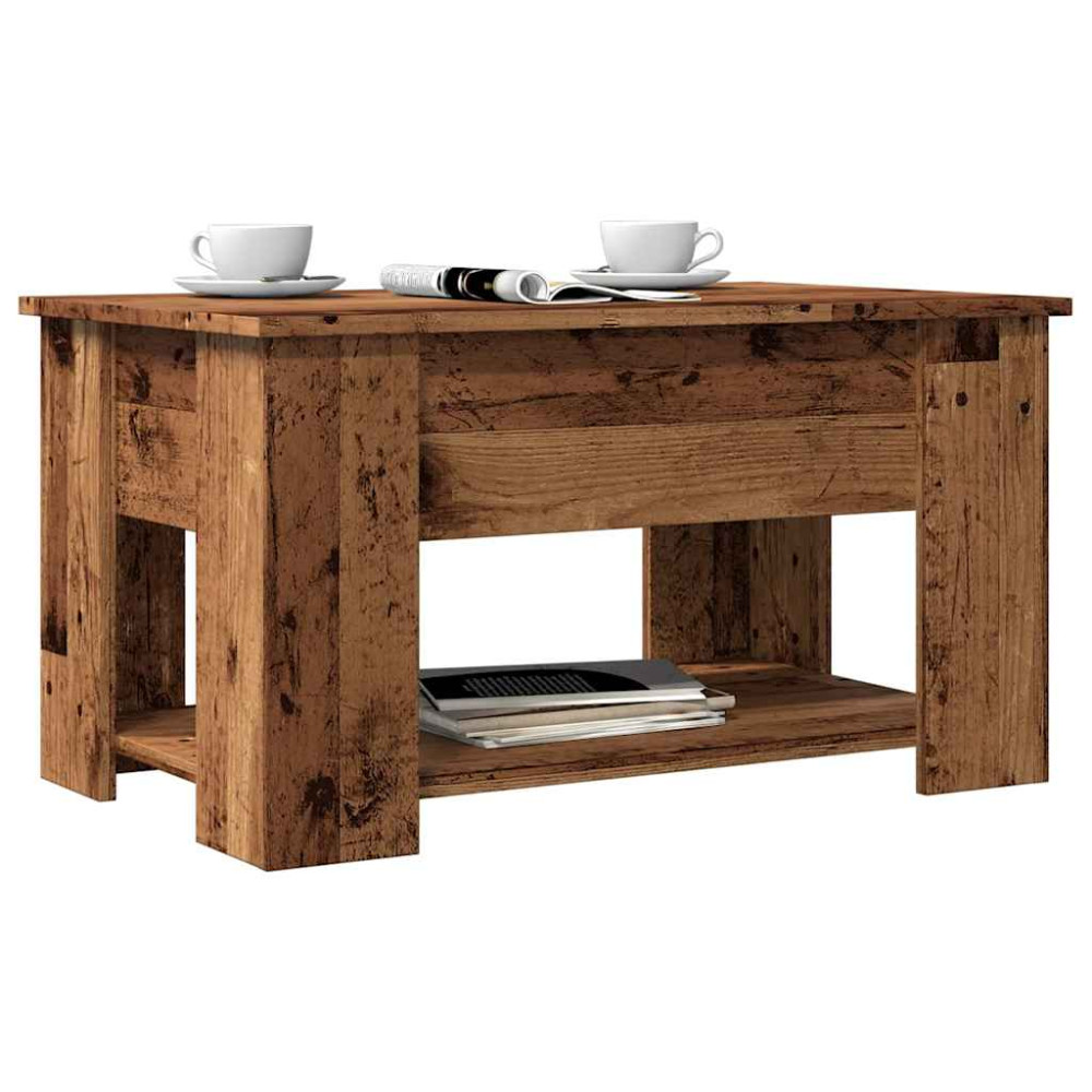 Produktbild för Soffbord gammalt trä 79x49x41 cm konstruerat trä