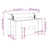 Produktbild för Soffbord gammalt trä 79x49x41 cm konstruerat trä
