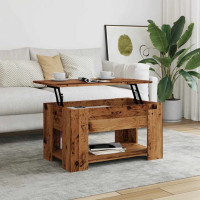 Produktbild för Soffbord gammalt trä 79x49x41 cm konstruerat trä