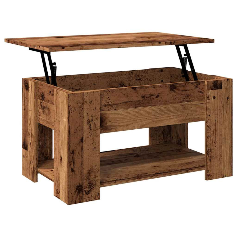 Produktbild för Soffbord gammalt trä 79x49x41 cm konstruerat trä