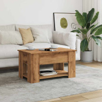 Produktbild för Soffbord hantverksmässig ek 79x49x41 cm konstruerat trä