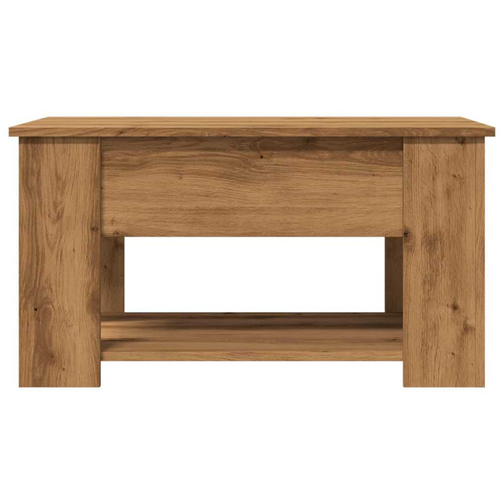 Produktbild för Soffbord hantverksmässig ek 79x49x41 cm konstruerat trä