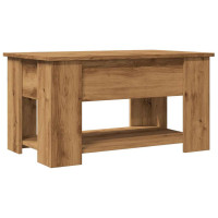 Produktbild för Soffbord hantverksmässig ek 79x49x41 cm konstruerat trä