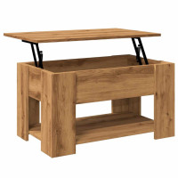 Produktbild för Soffbord hantverksmässig ek 79x49x41 cm konstruerat trä