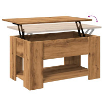Produktbild för Soffbord hantverksmässig ek 79x49x41 cm konstruerat trä