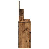 Produktbild för Sminkbord med spegel gammalt trä 86,5x35x136 cm