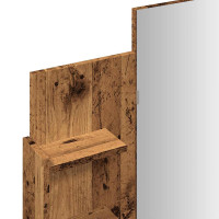 Produktbild för Sminkbord med spegel gammalt trä 96x39x142 cm
