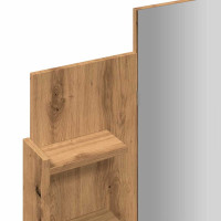 Produktbild för Sminkbord med spegel hantverksmässig ek 96x39x142 cm