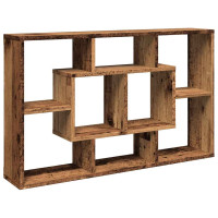 Produktbild för Vägghylla gammalt trä 85x16x52,5 cm konstruerat trä