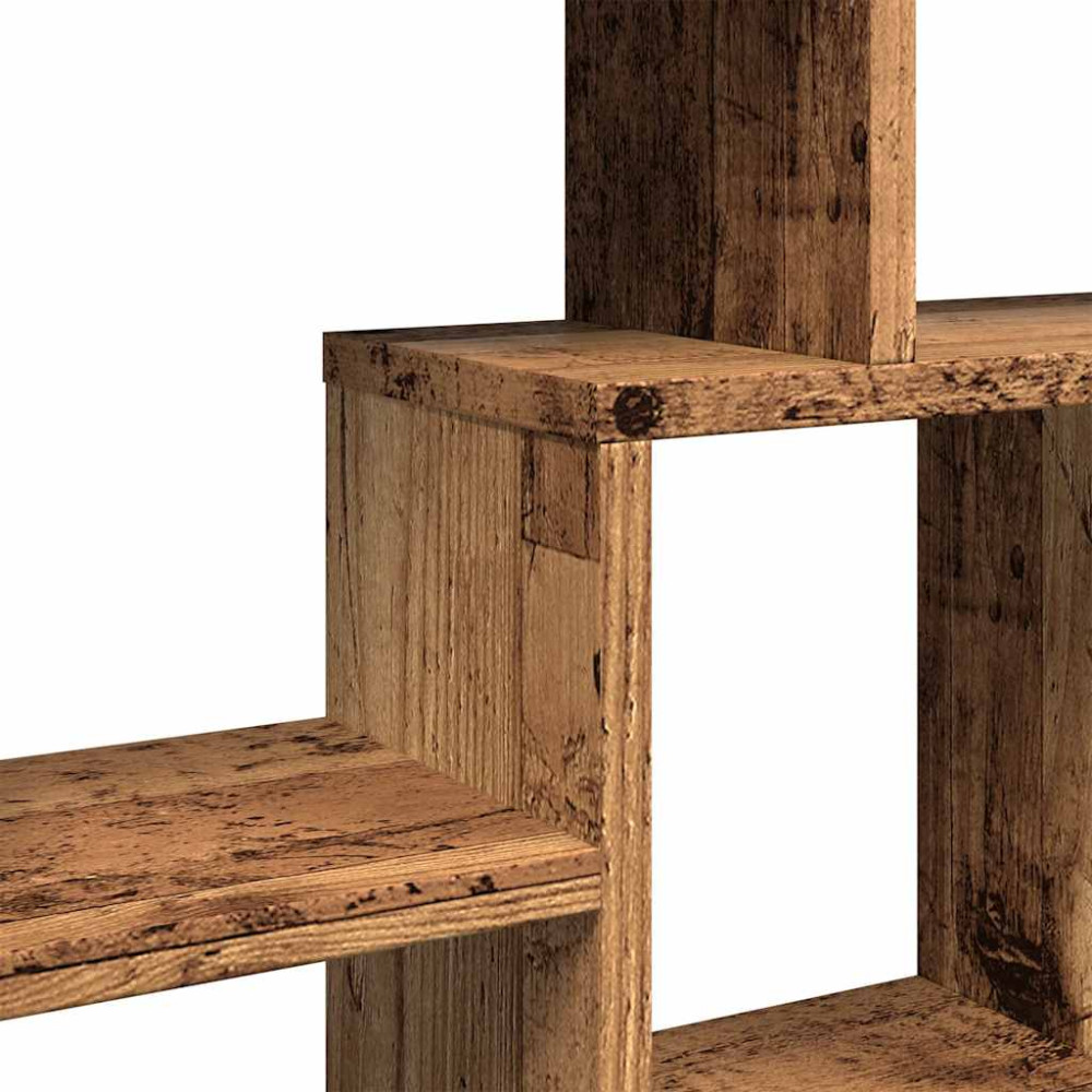 Produktbild för Vägghylla gammalt trä 85x16x52,5 cm konstruerat trä