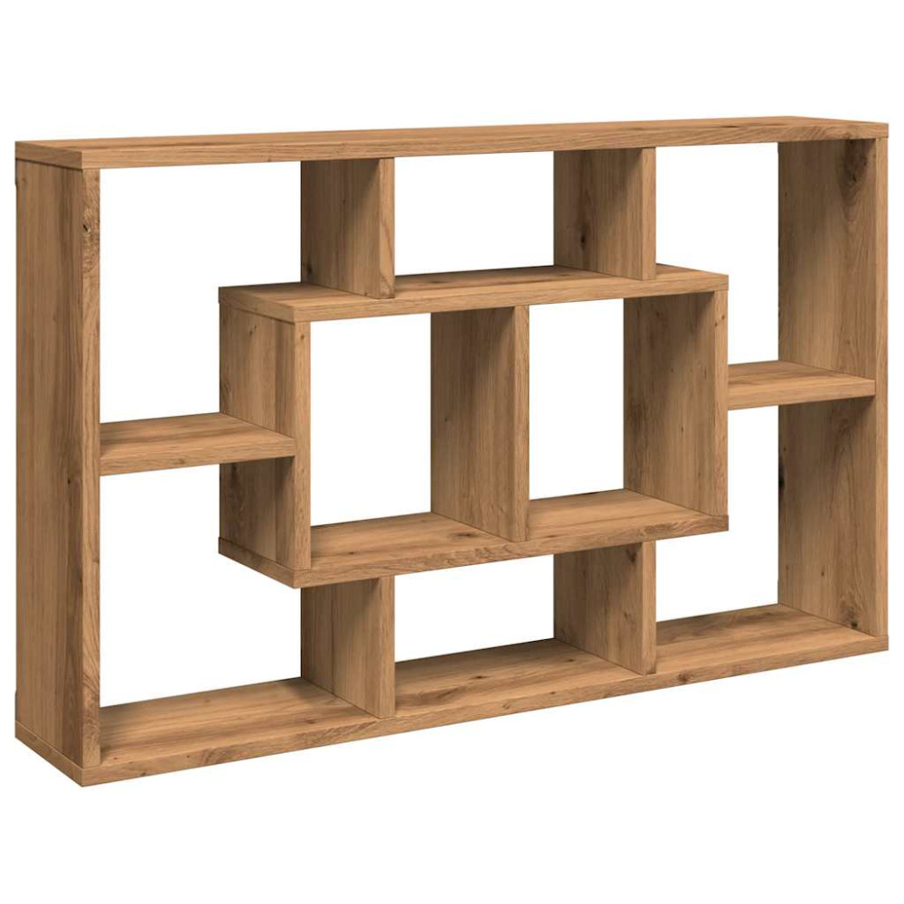 Produktbild för Vägghylla hantverksmässig ek 85x16x52,5 cm konstruerat trä