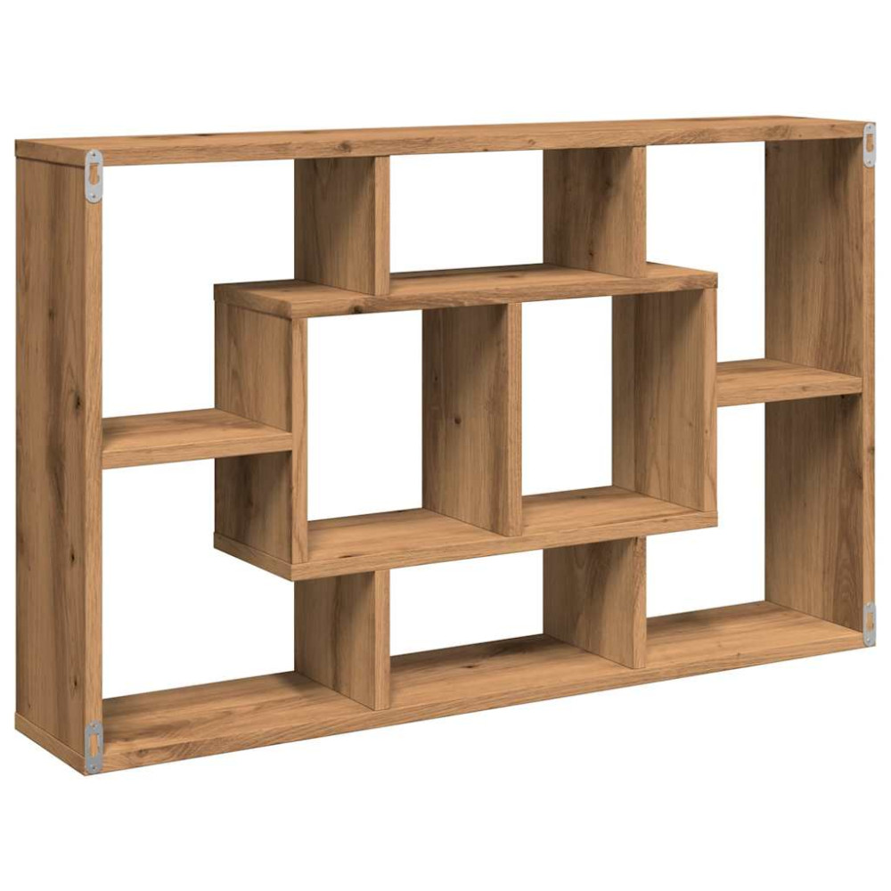 Produktbild för Vägghylla hantverksmässig ek 85x16x52,5 cm konstruerat trä