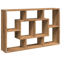 Produktbild för Vägghylla hantverksmässig ek 85x16x52,5 cm konstruerat trä