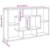 Produktbild för Vägghylla hantverksmässig ek 85x16x52,5 cm konstruerat trä