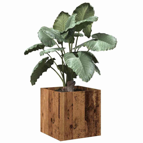 vidaXL Planteringslåda gammalt trä 40x40x40 cm konstruerat trä