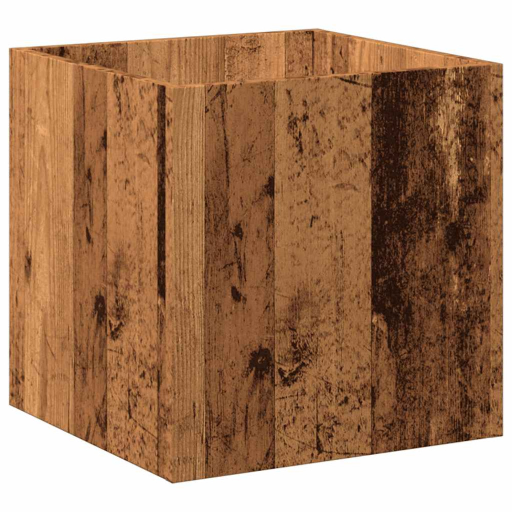 Produktbild för Planteringslåda gammalt trä 40x40x40 cm konstruerat trä