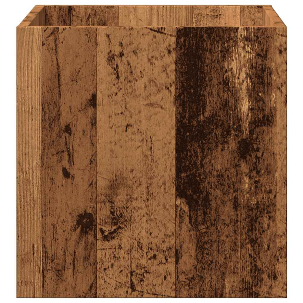 Produktbild för Planteringslåda gammalt trä 40x40x40 cm konstruerat trä