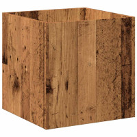 Produktbild för Planteringslåda gammalt trä 40x40x40 cm konstruerat trä