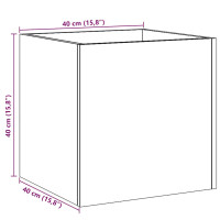 Produktbild för Planteringslåda gammalt trä 40x40x40 cm konstruerat trä