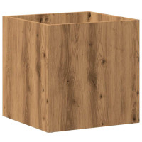 Produktbild för Planteringslåda hantverksmässig ek 40x40x40 cm konstruerat trä