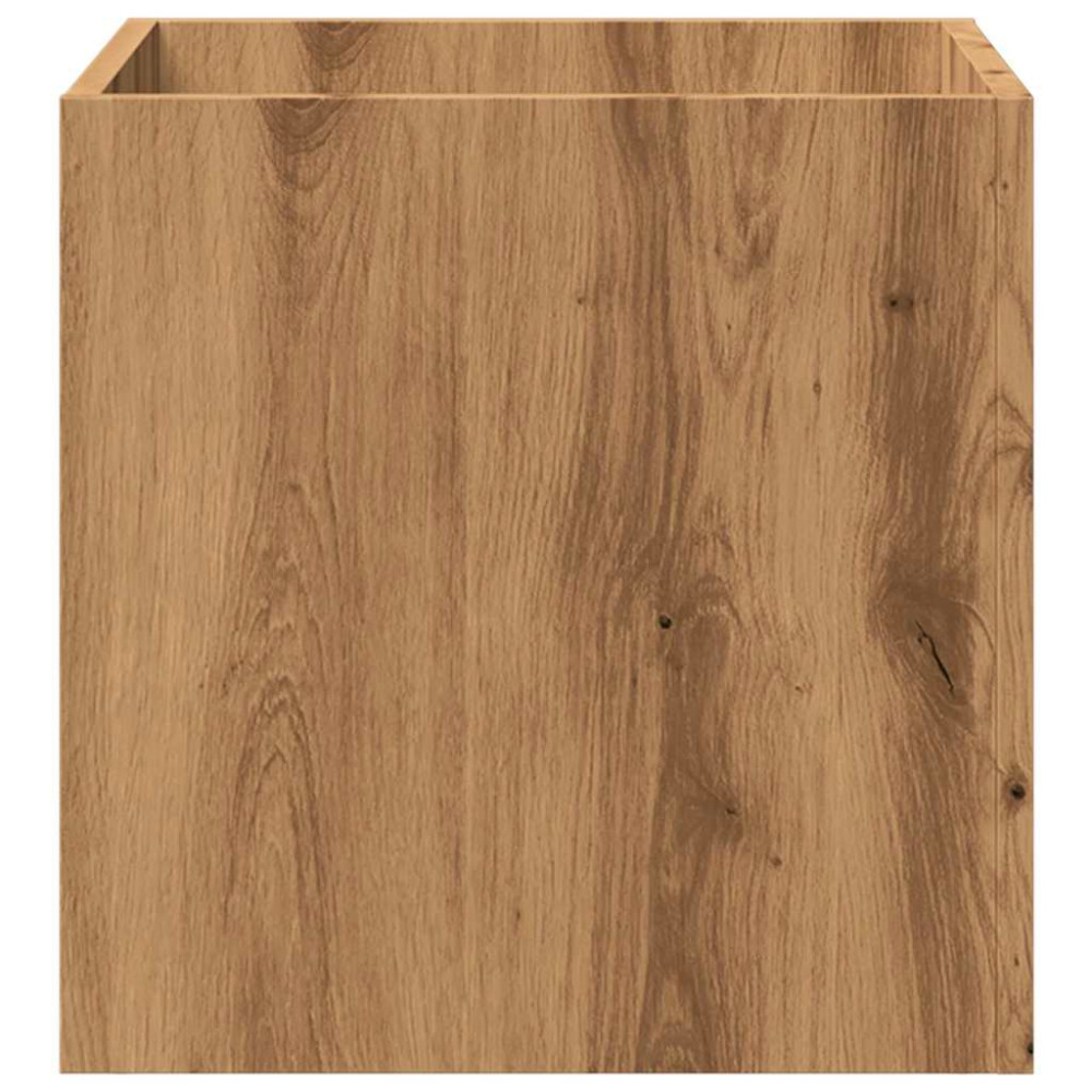 Produktbild för Planteringslåda hantverksmässig ek 40x40x40 cm konstruerat trä