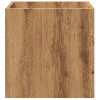 Produktbild för Planteringslåda hantverksmässig ek 40x40x40 cm konstruerat trä