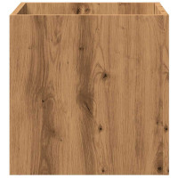 Produktbild för Planteringslåda hantverksmässig ek 40x40x40 cm konstruerat trä