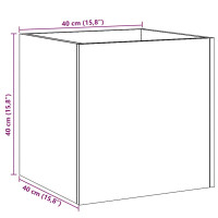 Produktbild för Planteringslåda hantverksmässig ek 40x40x40 cm konstruerat trä
