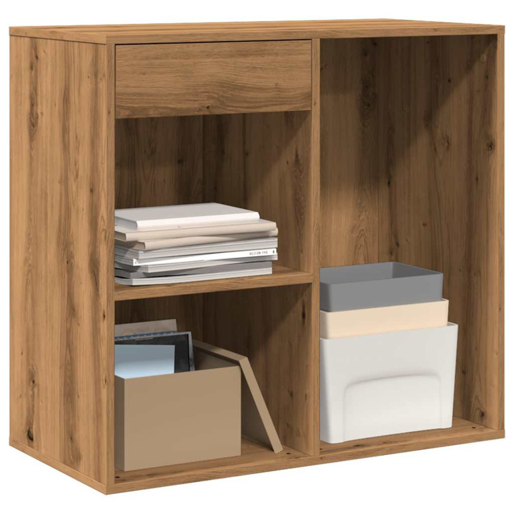 Produktbild för Kosmetiskt skåp hantverksmässig ek 80x40x75 cm konstruerat trä