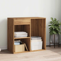 Produktbild för Kosmetiskt skåp hantverksmässig ek 80x40x75 cm konstruerat trä