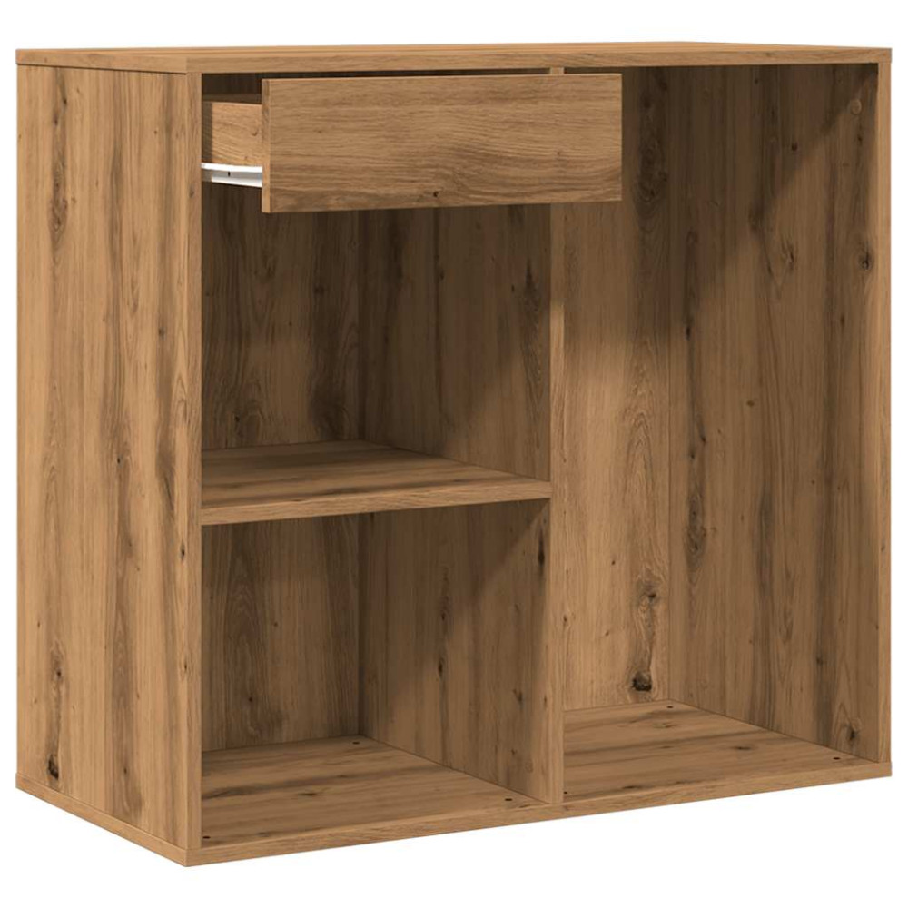 Produktbild för Kosmetiskt skåp hantverksmässig ek 80x40x75 cm konstruerat trä